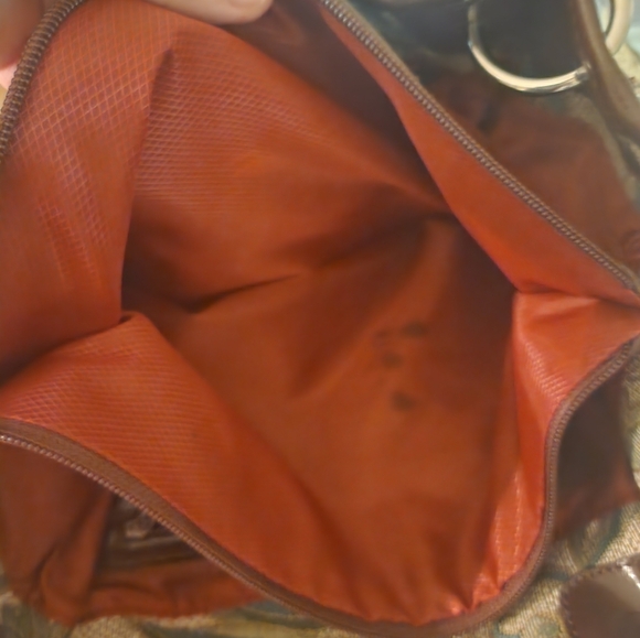 Vintage Ladybug 1990 tapestry purse. Trim is leather. Magnetic closure. - Picture 4 of 5